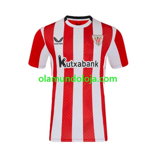 Camisola Athletic Bilbao Homem Equipamento Primeiro 2024-2025 Manga Curta